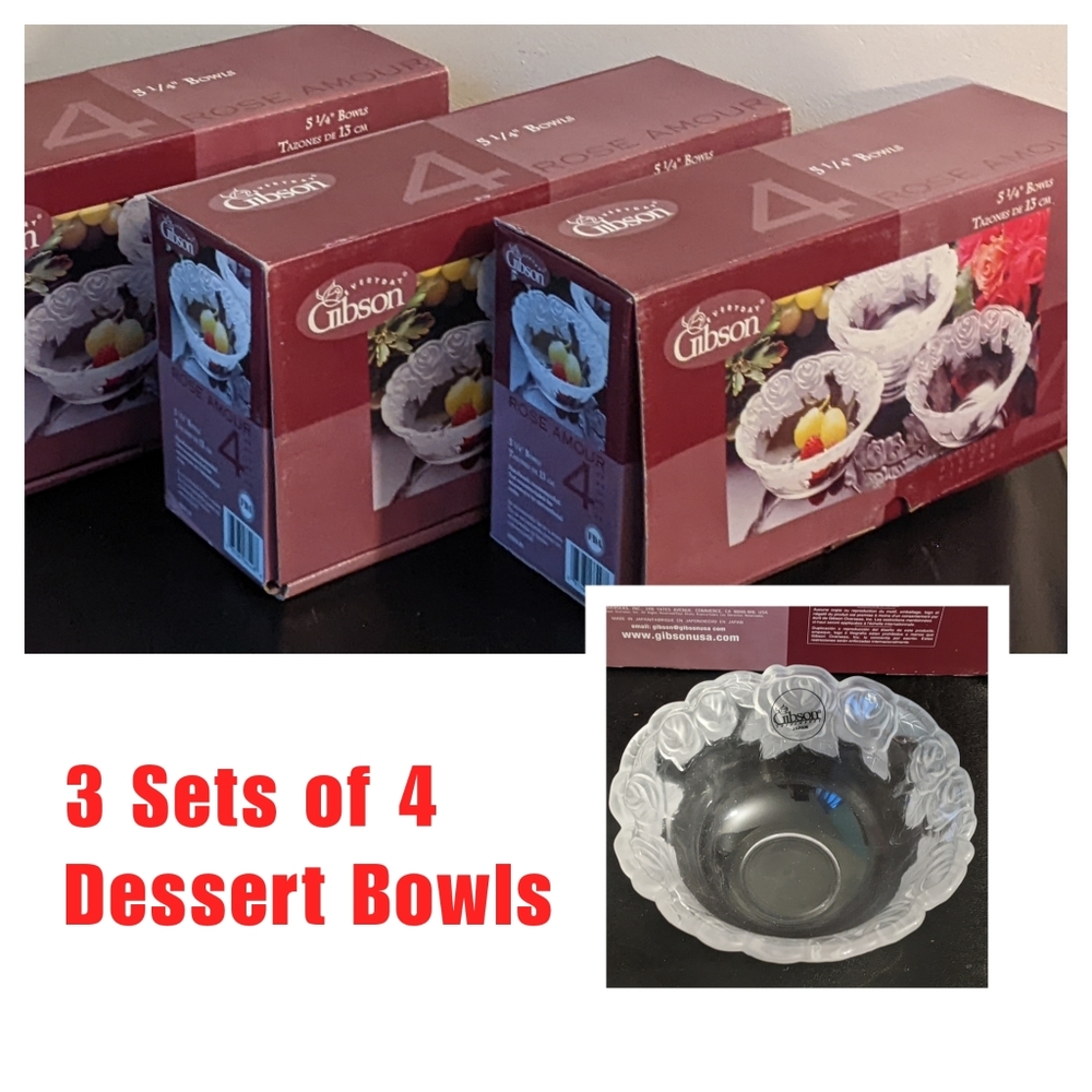12 GIBSON 5 1/4 " DESSERT BOWLS